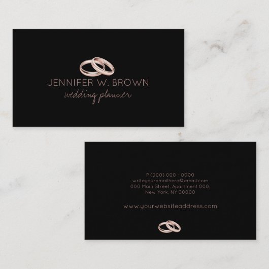 Wedding Ring Visitekaartje (Voorkant / Achterkant)
