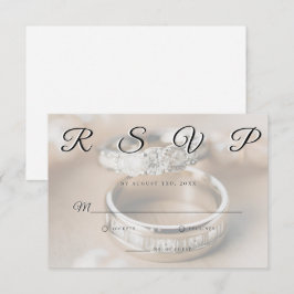 Wedding Rings Announcement RSVP Response Card