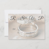 Wedding Rings Announcement RSVP Response Card Kaartje (Voorkant)