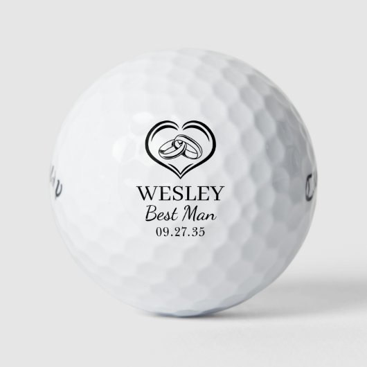 Wedding Rings Best Man Golfballen (Voorkant)