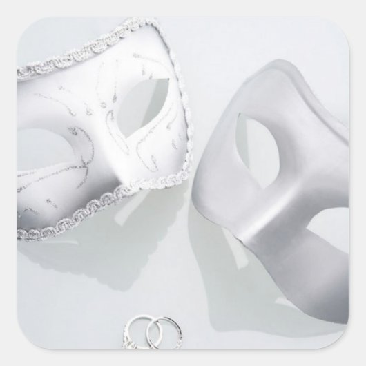 Wedding Rings Drama Vierkante Sticker (Voorkant)