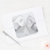 Wedding Rings Drama Vierkante Sticker (Envelop)