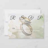 Wedding Rings Elegant Minimalist RSVP Card  (Voorkant)