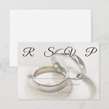 Wedding Rings Elegant Minimalist RSVP Card