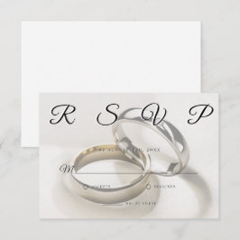 Wedding Rings Elegant Minimalist RSVP Card