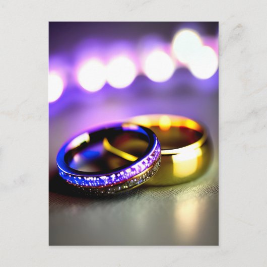 Wedding Rings Engagement Romance and Love AI Briefkaart (Voorkant)