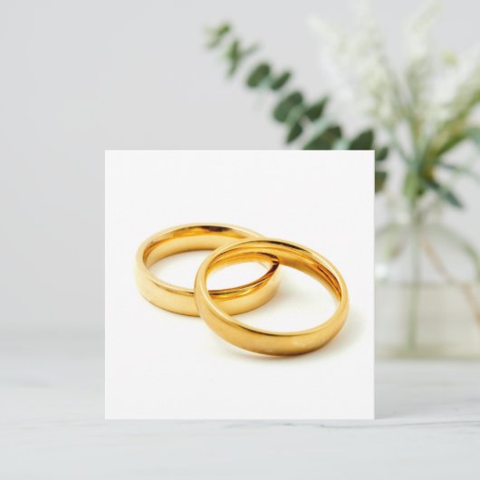Wedding rings feestdagenkaart (Staand voorkant)