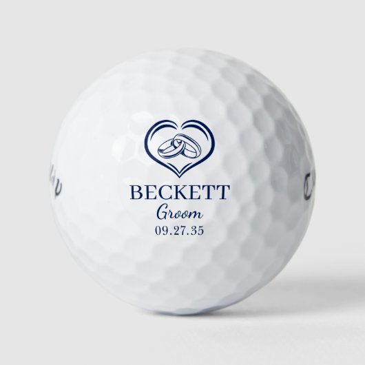 Wedding Rings Groom Golfballen (Voorkant)
