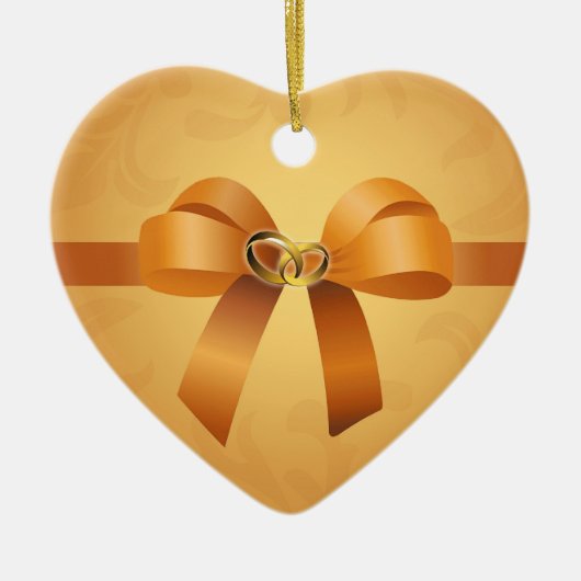 Wedding Rings Heart Ornament (Voorkant)