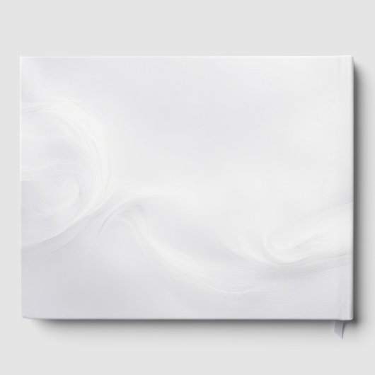 Wedding Rings in Seashell On White Satin Gastenboek (Achterkant)