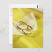 Wedding Rings Ribbon Briefkaart (Voorkant / Achterkant)