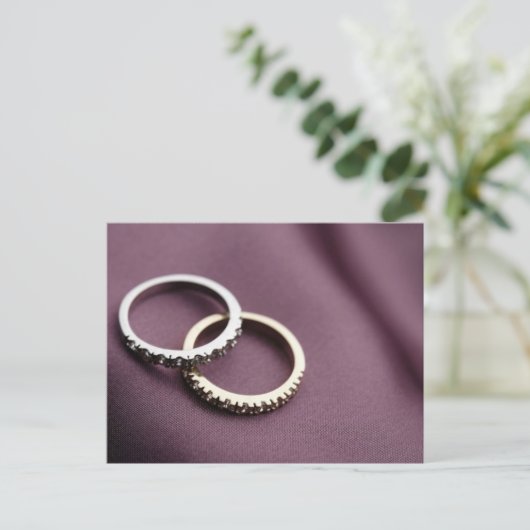 Wedding Rings Silver Briefkaart (Staand voorkant)
