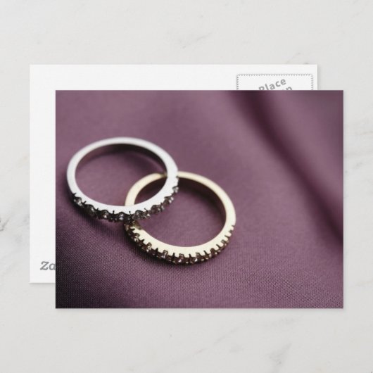 Wedding Rings Silver Briefkaart (Voorkant / Achterkant)