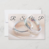 Wedding Rings Simple Elegant Minimalist RSVP Card  (Voorkant)