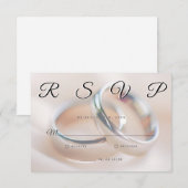 Wedding Rings Simple Elegant Minimalist RSVP Card  (Voorkant / Achterkant)