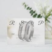 Wedding Rings Simple Elegant Minimalist RSVP Card  (Staand voorkant)