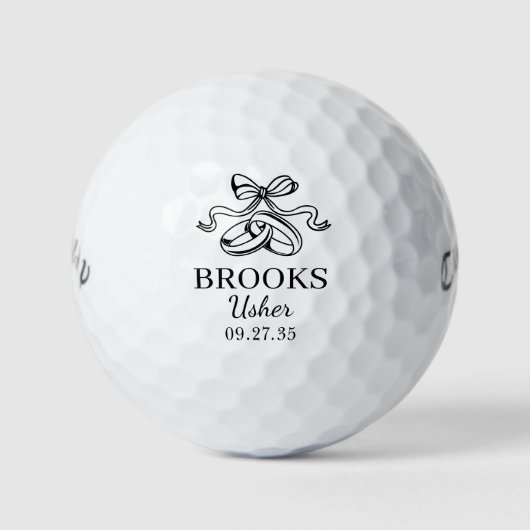 Wedding Rings Usher Golfballen (Voorkant)