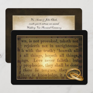 Wedding Rings Vow Renewal Kaart