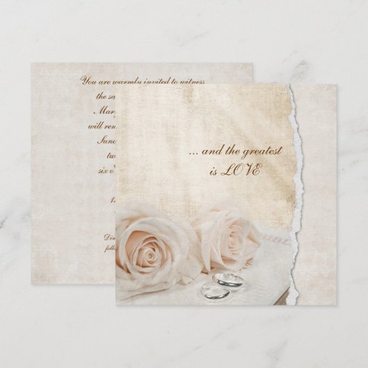 Wedding Rings Vow Renewal Kaart (Voorkant / Achterkant)