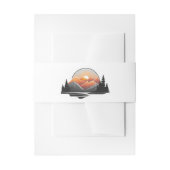 Wedding Rocky Mountain Forest Woodland Sunset Uitnodigingen Wikkel (Voorkant Voorbeeld)
