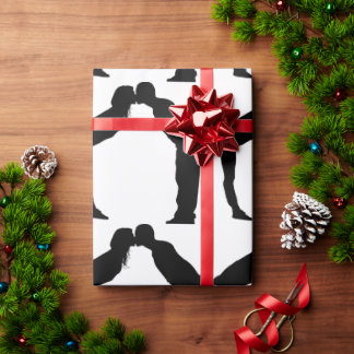 WEDDING ROMANTIC COUPLE KISS WRAPPING PAPIER
