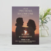 Wedding romantic photo  kaart (Staand voorkant)