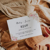 Wedding Roos RSVP Card Sjabloon