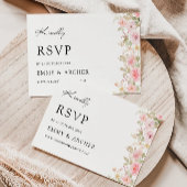 Wedding Roos RSVP Card Sjabloon