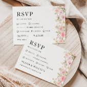 Wedding Roos RSVP Card Sjabloon