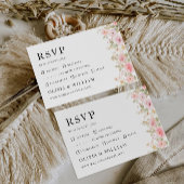 Wedding Roos RSVP Card Sjabloon