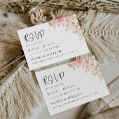 Wedding Roos RSVP Card Sjabloon