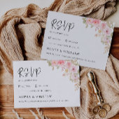 Wedding Roos RSVP Card Sjabloon