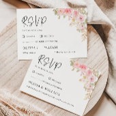 Wedding Roos RSVP Card Sjabloon