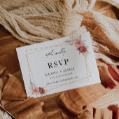 Wedding Roos RSVP Card Sjabloon