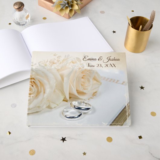 Wedding Roses and Rings Gastenboek (Voorkant open)