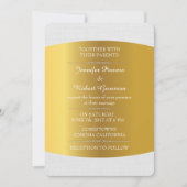 Wedding Royal Invitation Minimalism White Linen Kaart (Voorkant)