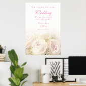 Wedding Rozen 24 x 36-inch welkomstbord Poster (Thuiskantoor)