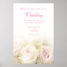 Wedding Rozen 24 x 36-inch welkomstbord Poster