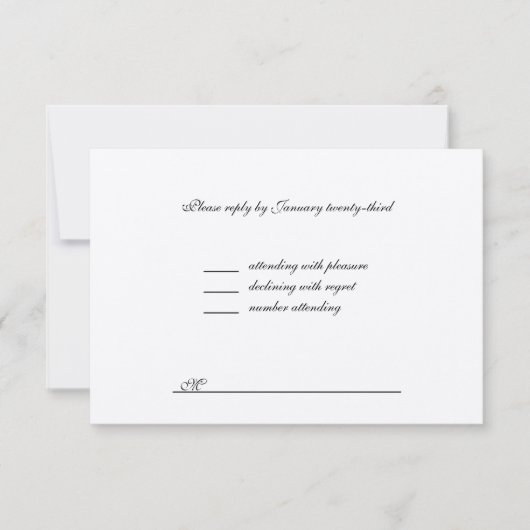 Wedding RSVP (Voorkant)