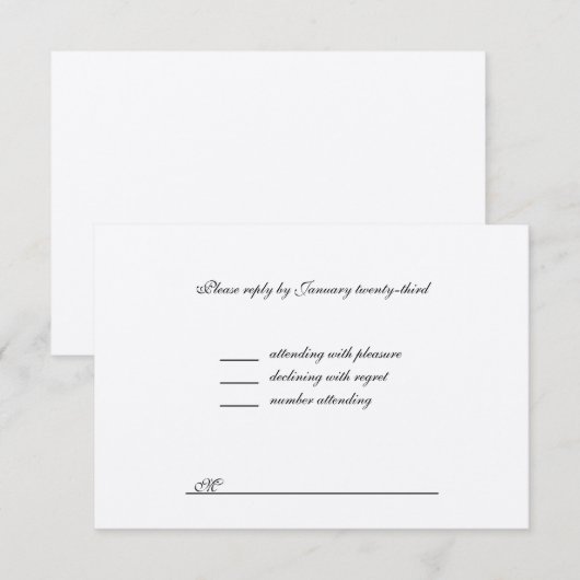 Wedding RSVP (Voorkant / Achterkant)