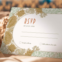 Wedding RSVP  Art Nouveau William Morris
