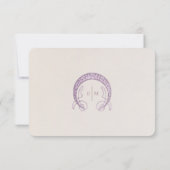 Wedding RSVP Art Nouveau William Morris Lavender I Kaart (Achterkant)