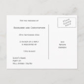 Wedding RSVP Briefkaart Roze Harten (Achterkant)