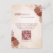 Wedding RSVP Card | Elegant Botanical & Coordinate (Voorkant)