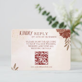 Wedding RSVP Card | Elegant Botanical & Coordinate (Staand voorkant)