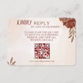 Wedding RSVP Card | Elegant Botanical & Coordinate (Voorkant)