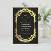 Wedding RSVP Card, Elegant Response Card Kaartje (Staand voorkant)