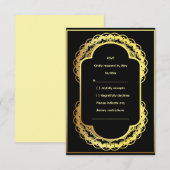 Wedding RSVP Card, Elegant Response Card Kaartje (Voorkant / Achterkant)
