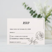 Wedding RSVP Card | Minimal Elegant Design (Staand voorkant)