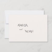 Wedding RSVP Card | Minimal Elegant Design (Achterkant)